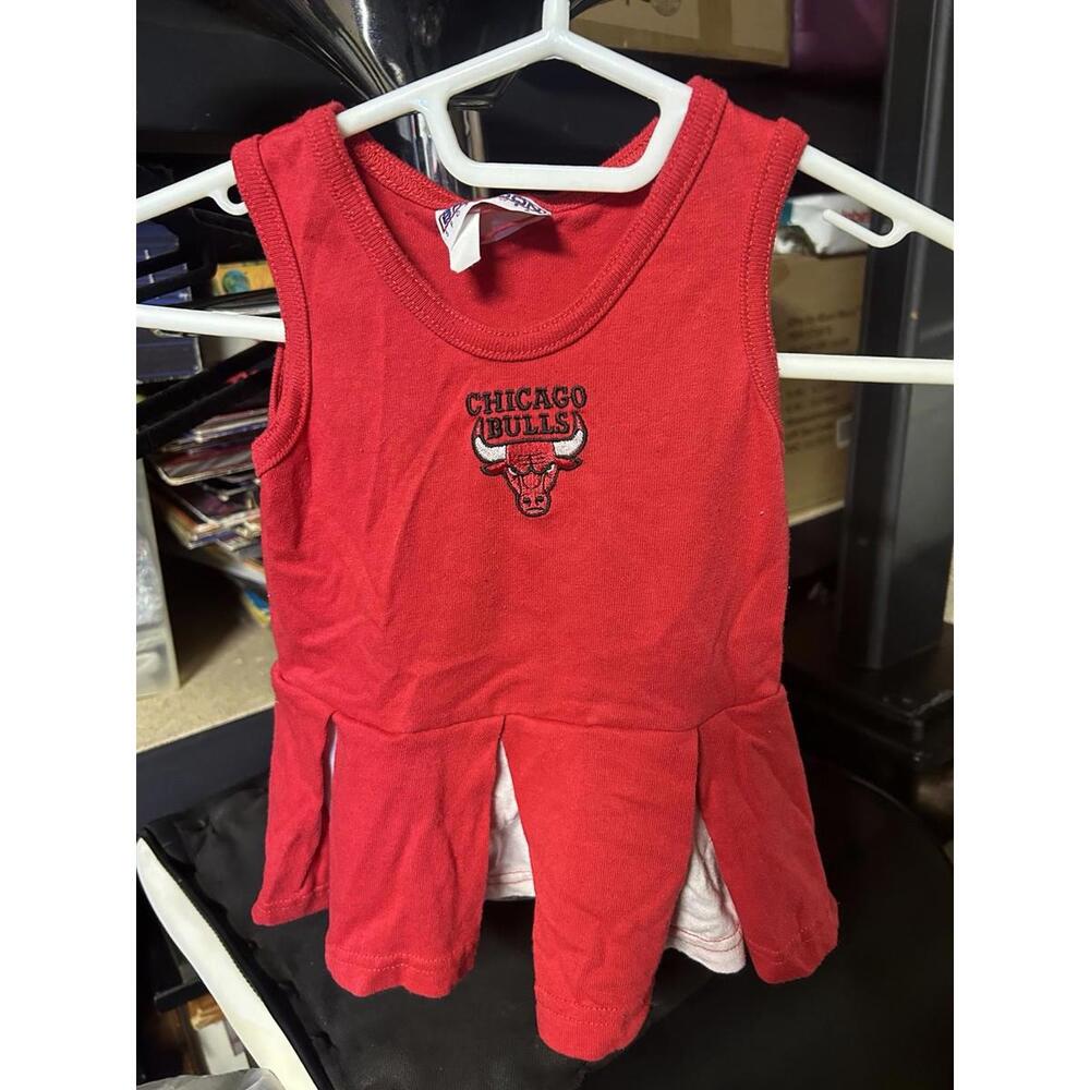 Chicago Bulls Baby Girl Dress 18M Red NBA Logo Made USA